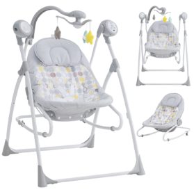 Combination baby swing and rocker seat