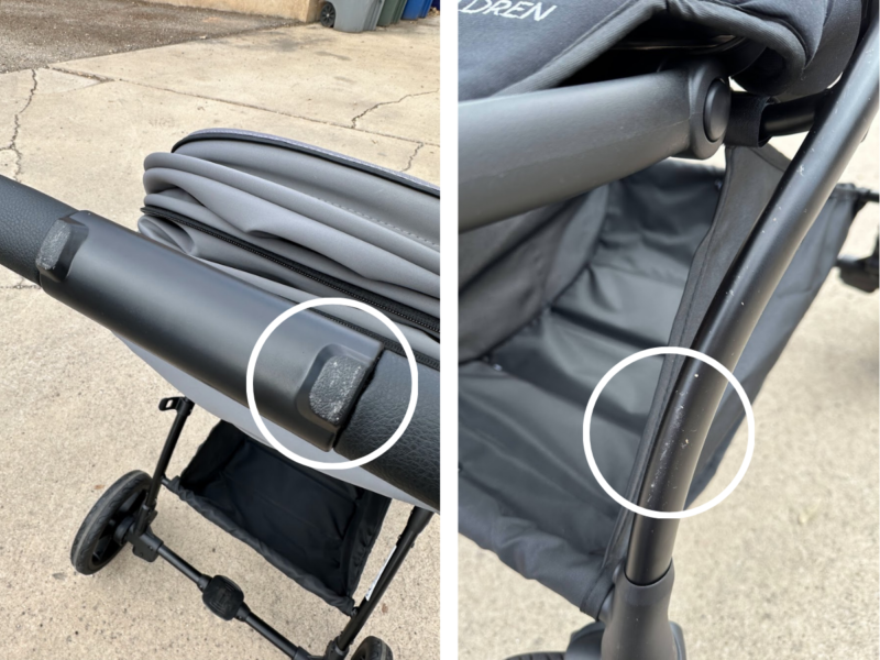 Delta Childrens revolve stroller scratched handle bar