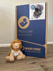 Mazi-Cosi Mico Luxe car seat in the box