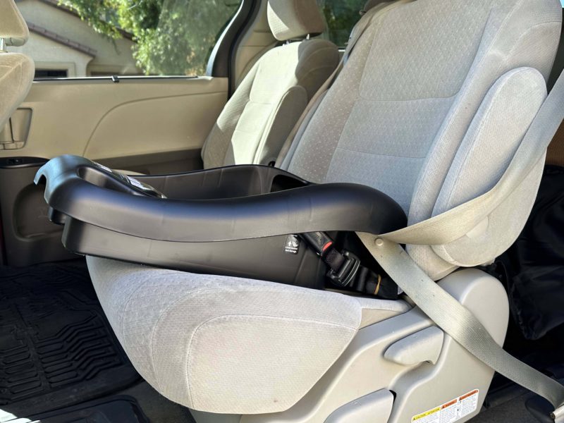 Maxi-Cosi Mico Luxe Car Seat Installation with the Base Using a seat belt