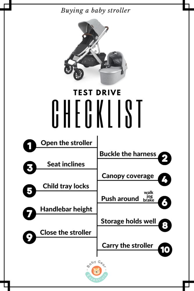 Stroller Test Drive Checklist: what to test when buying a stroller