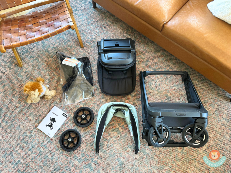 Thule Shine stroller parts and pieces pre-assembly