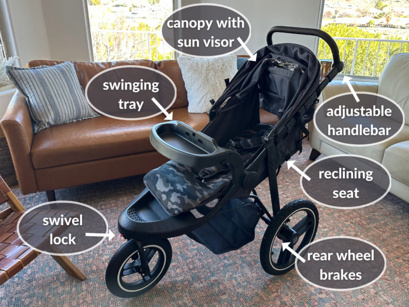 Trek jogging stroller offers a variety of features