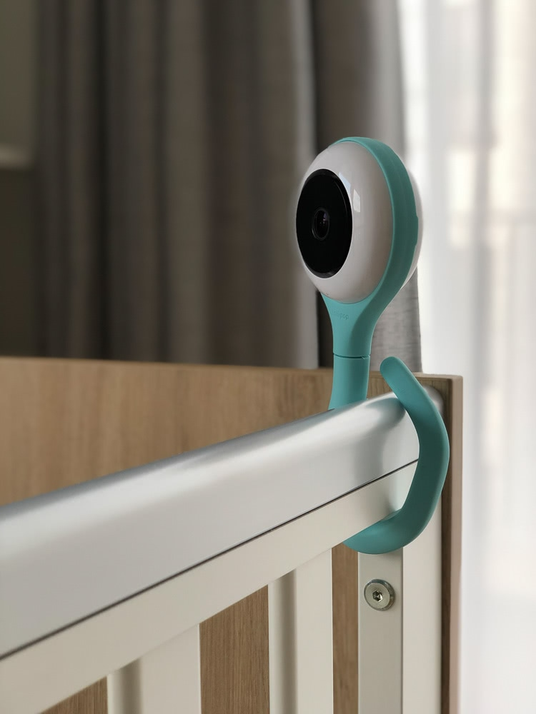 Lollipop baby monitor camera attached to a crib - Baby Gear Essentials